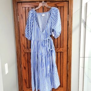 Old Navy Striped Wrap Dress